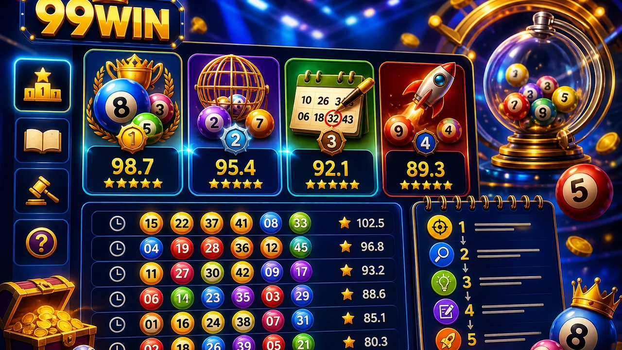 Chọn trò chơi dễ nắm luật: bảng xếp hạng trò chơi xổ số 99win cho lộ trình học từng bước
